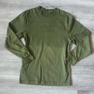Taylor Swift Evermore Album Long Sleeve T-Shirt Forest Green Ombre size Small
